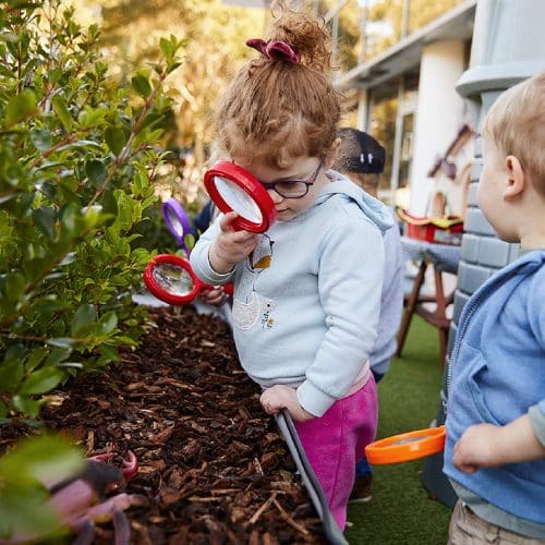 Our locations merge with the natural world and inspire children to explore and investigate.